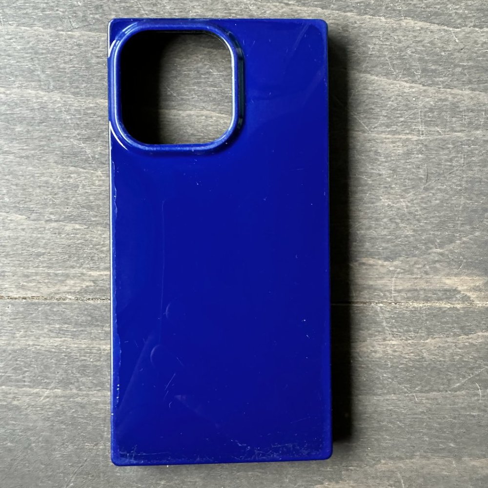 Flaunt Square iPhone 13 Pro Case - Cobalt
